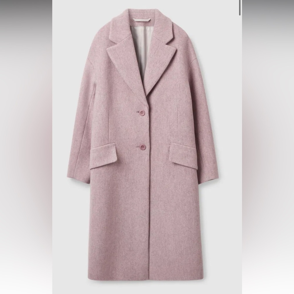 NWOT COS Single Breasted Wool Blend Coat Size2